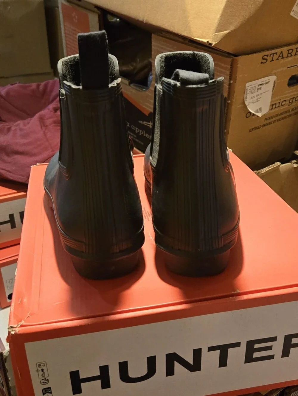 Hunter Women Chelsea Rain Boots Blqck Size 11